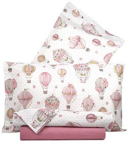 Completo letto matrimoniale mongolfiere rosa SmartDecoHome