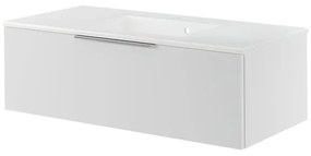 Mobile da bagno sospeso sotto lavabo L 105 x H 50 x P 46 cm bianco, 2 ante Neo, Maniglie acquistabili separatamente