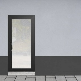 Portoncino d'ingresso Condo4 L 90 x H 210 cm in alluminio nero, apertura spingere a destra