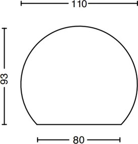 Specchio moderno retroilluminato a LED 110X93 cm