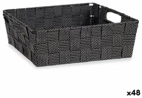 Cestino Intrecciato Nero 3 L (23 x 8 x 27 cm) (48 Unità)