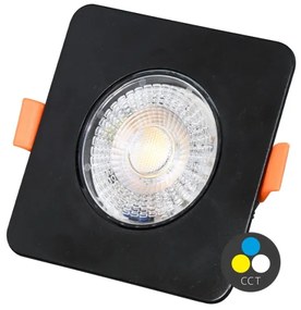 Ecolite LED-YL202/7W/CCT/CR - Lampada LED da incasso KENT LED/3/5/7W/230V nero