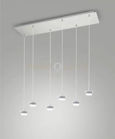 3804-46-102 montatura bianca completa rettangolare 6 luci cct 2700k...