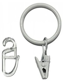 Anelli per tende in metallo/plastica con gancio in set da 10 - SP TREND