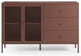 Cassettiera burgundy in metallo 140x90x40 cm Fayna – Marckeric