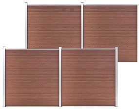 Recinzione Da Giardino İn Wpc 699x186 Cm Marrone /