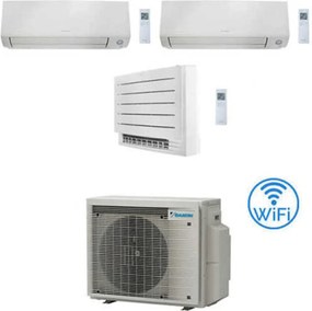 Climatizzatore GARANZIA ITALIA Daikin Perfera All Seasons + Console Pavimento Wifi Trial Split Inverter 9000 + 9000 + 12000 BTU con U.E. 3MXM52A9