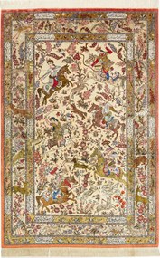 Ghom Tappeto 130 x 200 (Iran) Annodato A Mano