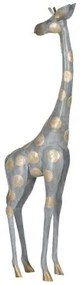 Statua Decorativa Grigio Dorato Giraffa 27 x 12 x 100 cm