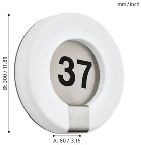 Eglo 98147 - Numero civico a LED MARCHESA LED/15W/230V IP44