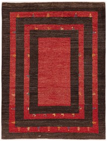 Gabbeh Tappeto 190x150 Rosso (Iran) Annodato A Mano
