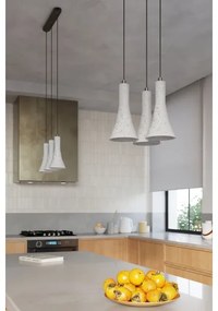 Sollux SL.1225 - Lampadario a sospensione con filo REA 3xE14/12W/230V calcestruzzo