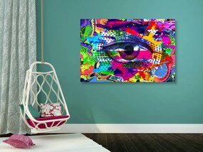 Stampa su tela – Occhio umano in stile pop art