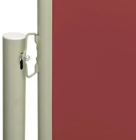 Tenda Laterale Retrattile per Patio 117x600 cm Rossa
