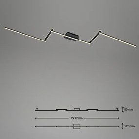 Briloner 3501-015 - Lampadario a plafone LED STAFF 5xLED/4,8W/230V nero