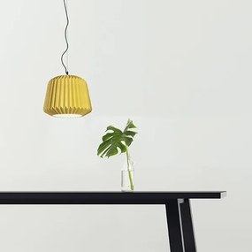 Lampada a sospensione PLUMCAKE in ceramica D35 cm GIALLO