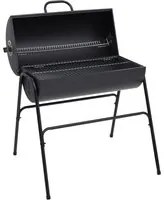 Barbecue a Barile 2 Griglie di Cottura Nero 80x95x90 cm Acciaio 313635