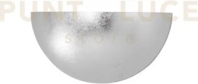 Applique a parete moritz argento 1 luce attacco e27 25x12,5x12,5cm
