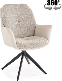 Sedia K591 in tessuto grigio chiaro – 65x73x94 cm