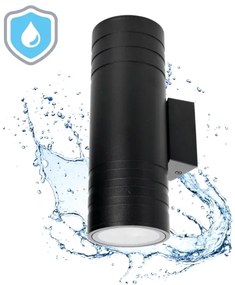 Applique da esterno 2xGU10/35W/230V IP54 arrotondato nero