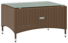 Set Divani da Giardino 8 pz con Cuscini in Polyrattan Marrone