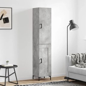 Credenza Grigio Cemento 34,5x34x180 Cm İn Legno Multistrato /