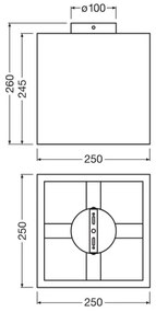 Ledvance - Plafoniera DECOR CARDBOARD 1xE27/15W/230V 25x25 cm
