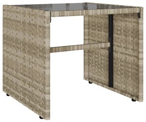 Set divano da giardino 4pz con cuscini grigio chiaro polyrattan