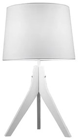 Lampada da tavolo D33 cm E27 in legno e paralume bianco MIMI