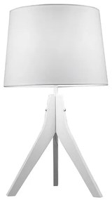 Lampada da tavolo D33 E27 in legno e paralume bianco MIMI Grande