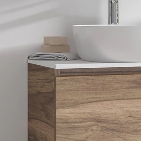 Mobile bagno 60 cm con piano bianco solid surface SP-60C - KAMALU