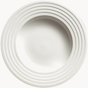Set di 6 piatti fondi in Fine Bone China Relief Fine Dining