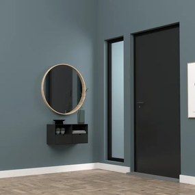 Comodino da parete BEKIM nero, montaggio incluso