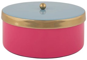 Scatola decorativa rosa in metallo ø 16x6 cm Double Funky – PT LIVING