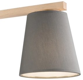 Plafoniera ELLIE 3xE27/60W/230V grigio/rovere