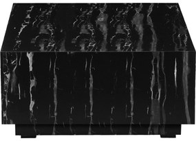 Tavolino nero in marmo 100x100 cm Vito - Støraa