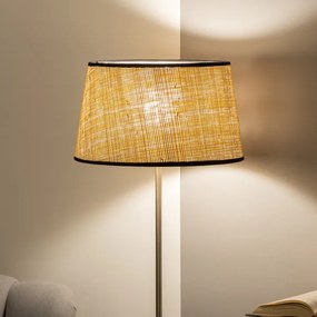 Brilagi - Lampada da terra a LED CERIA 1xE27/40W/230V Ø 35 cm beige/cromo opaco