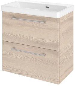 Mobile da bagno sospeso sotto lavabo L 60 x H 58 x P 33 cm marrone opaco, 2 cassetti SENSEA Remix