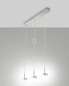 Dunk sospensione 3 luci alluminio a led 3000k - 24w - 2260 lm dimme...