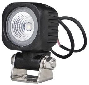 LED Faretto per macchina BLACK LED/10W/10-30V IP69 5700K quadrato