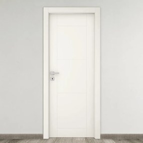 Porta interna a battente Mood in MDF laccato colore bianco, L 70 x H 210 cm, apertura a destra