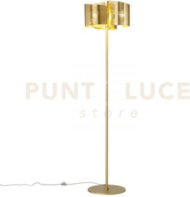 Piantana imagine oro 3 luci attacco e27 47x182,2cm vetro e alluminio