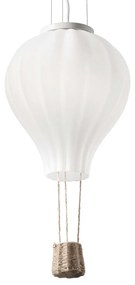 Sospensione Moderna Dream Corda Bianco 1 Luce E27 D42Cm