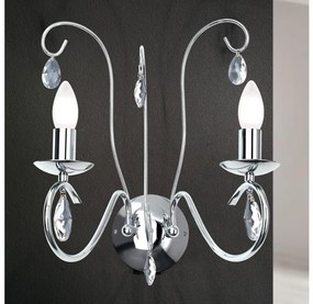 Orion WA 2-1093/2- Applique di cristallo ALESSIA 2xE14/40W/230V cromo lucido