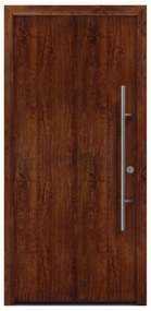 Porta d'ingresso HORMANN ISO PRO SECUR L 80 x H 210 cm rovere scuro tirare a destra