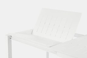 Tavolo allungabile KONNOR in alluminio bianco 160×100 cm – 240×100 cm