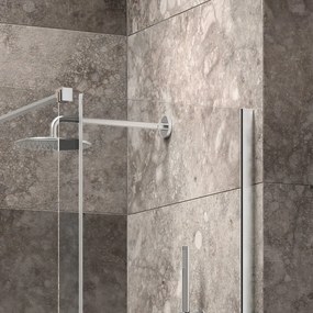 Kamalu - Box doccia 50x130 senza telaio scorrrevole 130 fisso 50 cm | KNM4000W-C