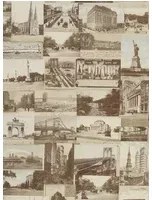 Ralph Lauren Carta da parati New York Postcard - Sepia