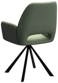 Sedia da pranzo verde scuro con braccioli Graham – Actona