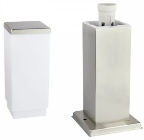 Paletto da Giardino 40cm Quadrato in acciaio INOX, IK06, IP54, base E27 Base E27